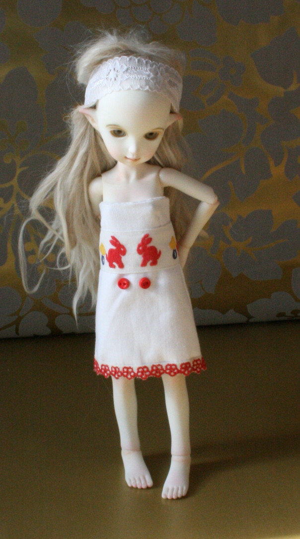 Vintage bunny trim dress